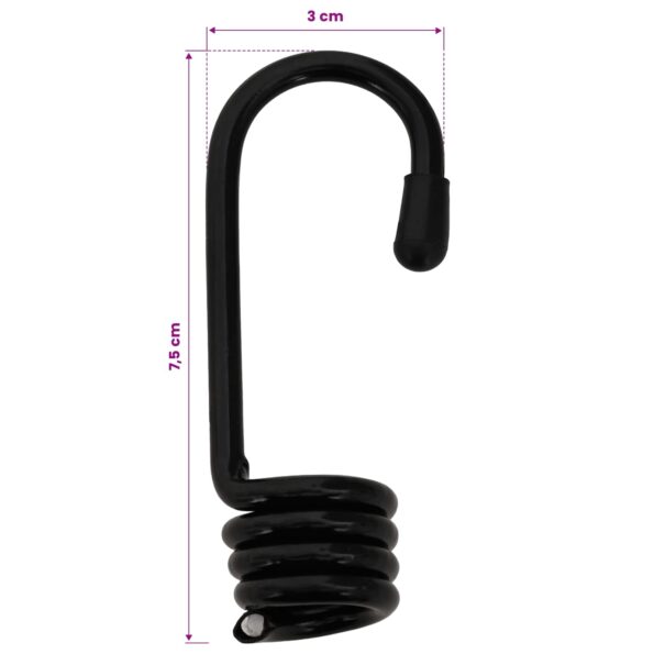 vidaXL Háčiky 100 ks Čierna 10 mm x 5 cm Oceľ – Obrázok 4