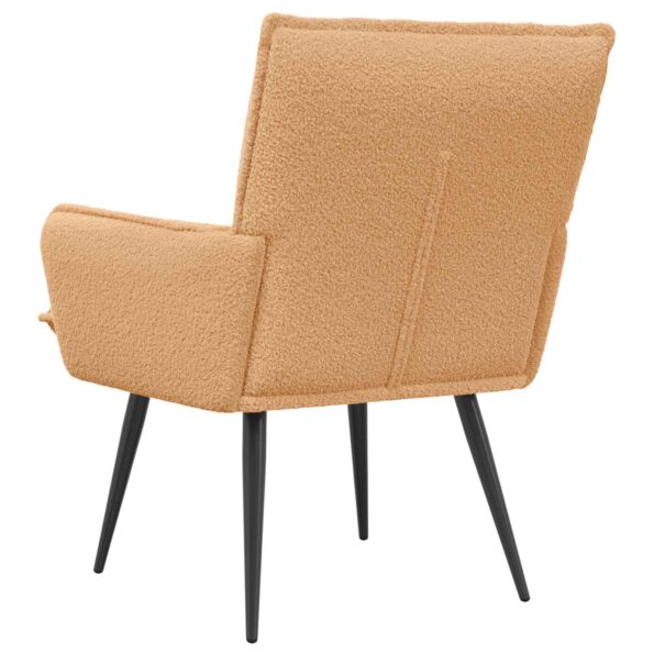 vidaXL Kreslo Béžová Bouclé – Obrázok 4