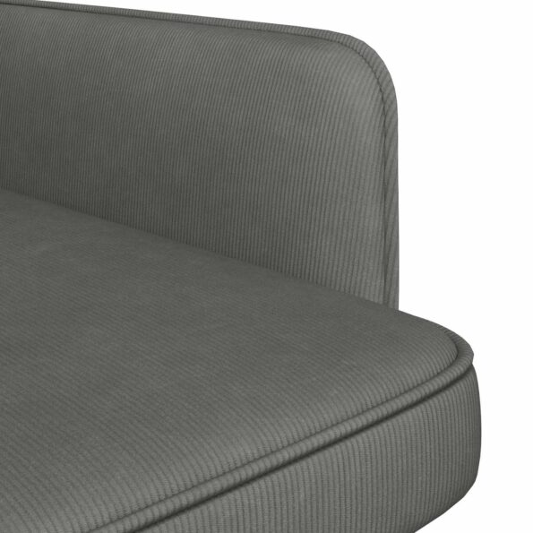 vidaXL Kreslo Tmavosivá Manšestrová látka – Obrázok 5