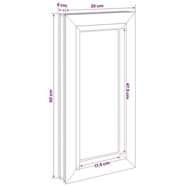 vidaXL Okno do pivnice RISOR 30 x 60 cm PVC a sklo – Obrázok 8