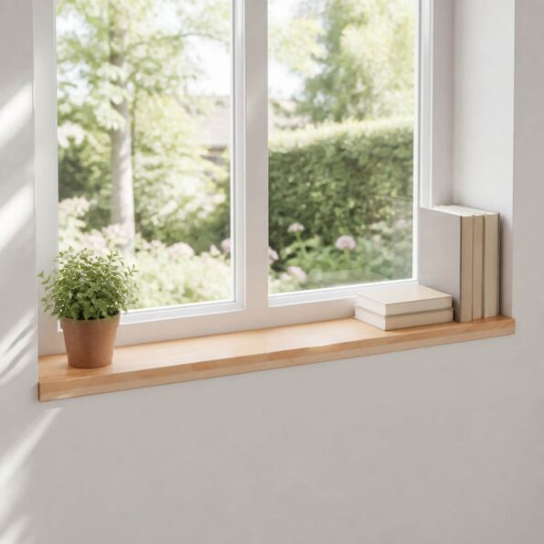 vidaXL Parapety 2 ks Prírodná 90 x 20 x 2 cm Masívne bukové drevo – Obrázok 8