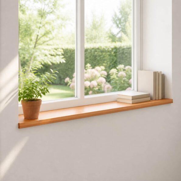 vidaXL Parapety 2 ks Svetlohnedá 140 x 20 x 2 cm Masívne bukové drevo – Obrázok 3