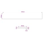 vidaXL Parapety 2 ks Svetlohnedá 140 x 20 x 2 cm Masívne bukové drevo – Obrázok 7