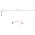 vidaXL Parapety 2 ks Svetlohnedá 160 x 25 x 2 cm Masívne bukové drevo – Obrázok 7