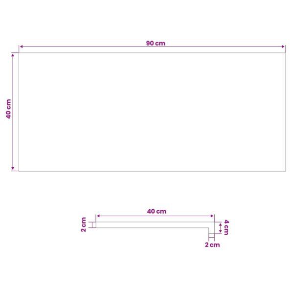 vidaXL Parapety 2 ks Svetlohnedá 90 x 40 x 2 cm Masívne bukové drevo – Obrázok 7