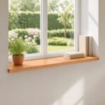 vidaXL Parapety 2 ks Lakovaný 110 x 25 x 2 cm Masívne bukové drevo – Obrázok 8