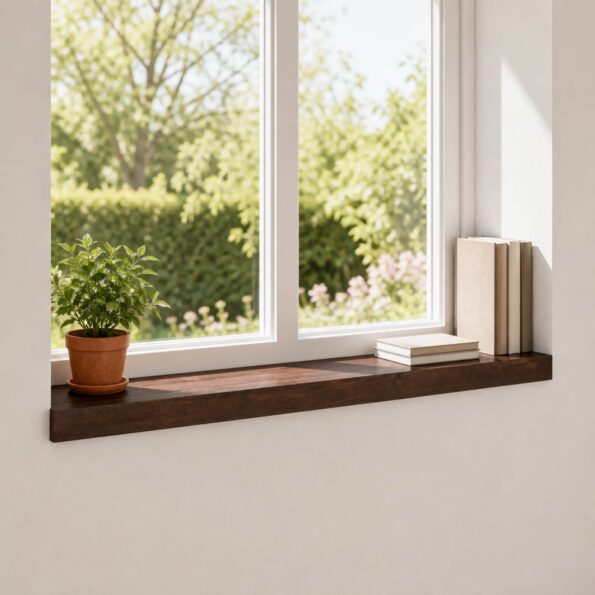 vidaXL Parapety 2 ks Tmavohnedá 100 x 20 x 2 cm Masívne bukové drevo – Obrázok 8