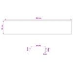 vidaXL Parapety 2 ks Tmavohnedá 100 x 20 x 2 cm Masívne bukové drevo – Obrázok 7