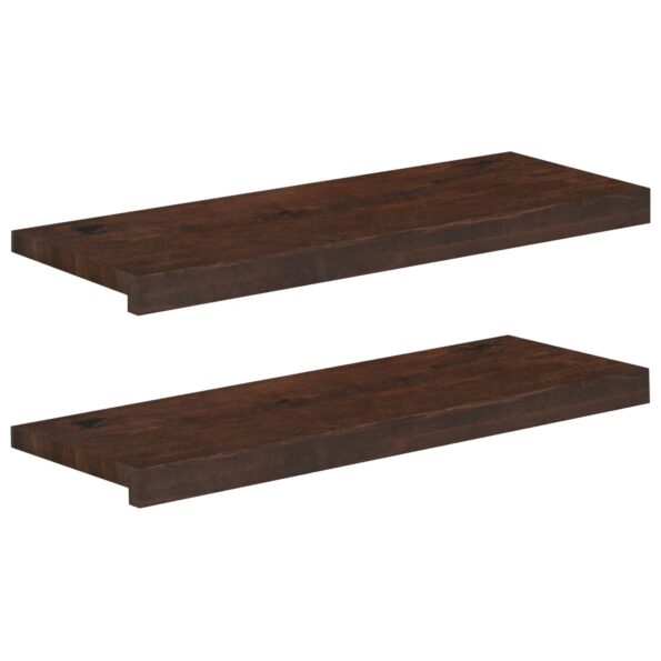 vidaXL Parapety 2 ks Tmavohnedá 80 x 30 x 2 cm Masívne bukové drevo – Obrázok 2
