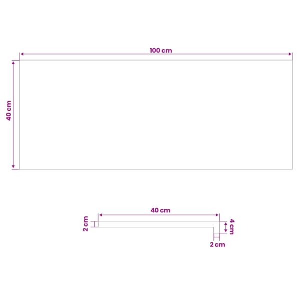 vidaXL Parapety 2 ks Tmavohnedá 100 x 40 x 2 cm Masívne bukové drevo – Obrázok 8