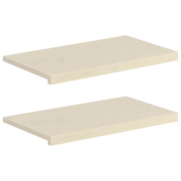 vidaXL Parapety 2 ks Biela 70 x 30 x 2 cm Masívne dubové drevo – Obrázok 2