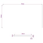 vidaXL Parapety 2 ks Biela 70 x 30 x 2 cm Masívne dubové drevo – Obrázok 8