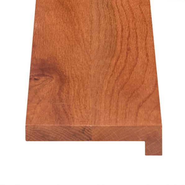 vidaXL Parapety 2 ks Hnedá 120 x 20 x 2 cm Masívne dubové drevo – Obrázok 4