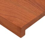 vidaXL Parapety 2 ks Hnedá 120 x 20 x 2 cm Masívne dubové drevo – Obrázok 6