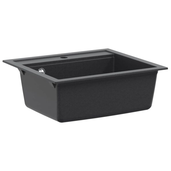 vidaXL Kuchynský jednodrez Granit 60 x 51 x 30,5 cm Grafitová šedá – Obrázok 2
