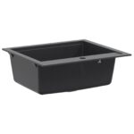 vidaXL Kuchynský jednodrez Granit 60 x 51 x 30,5 cm Grafitová šedá – Obrázok 4