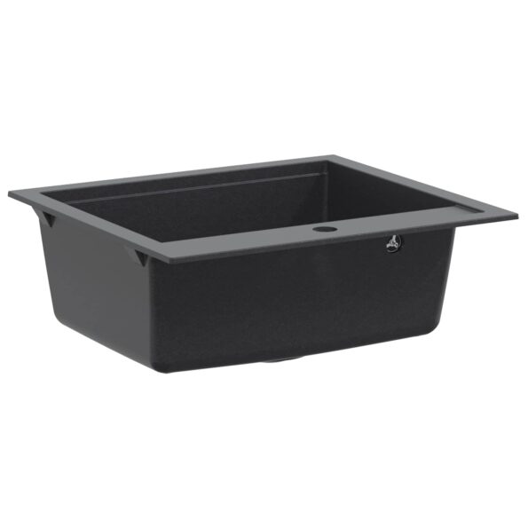 vidaXL Kuchynský jednodrez Granit 60 x 51 x 30,5 cm Grafitová šedá – Obrázok 4