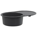 vidaXL Kuchynský drez s jednou vaničkou Granit 77 x 49 x 20.5 cm – Obrázok 4