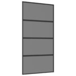 vidaXL Posuvné dvere 102.5 x 205 cm Tvrdené sklo a hliník – Obrázok 2