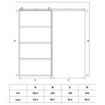 vidaXL Posuvné dvere 102.5 x 205 cm Tvrdené sklo a hliník – Obrázok 7