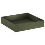 vidaXL Záhradný kvetináč 2 ks Olivovo zelená 100 x 100 x 20 cm – Obrázok 3