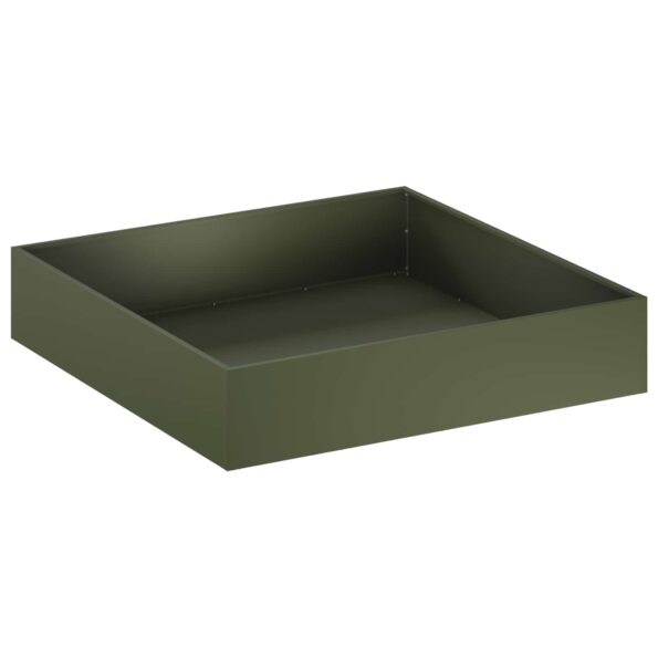 vidaXL Záhradný kvetináč 2 ks Olivovo zelená 100 x 100 x 20 cm – Obrázok 3