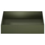 vidaXL Záhradný kvetináč 2 ks Olivovo zelená 100 x 100 x 20 cm – Obrázok 4