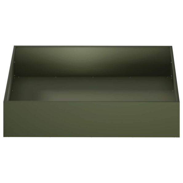 vidaXL Záhradný kvetináč 2 ks Olivovo zelená 100 x 100 x 20 cm – Obrázok 4