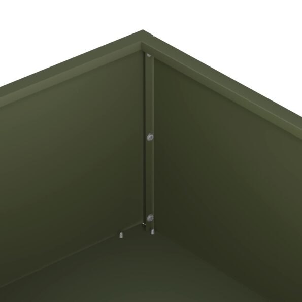 vidaXL Záhradný kvetináč 2 ks Olivovo zelená 100 x 100 x 20 cm – Obrázok 6