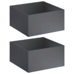 vidaXL Záhradný kvetináč 2 ks Antracitová 100 x 100 x 40 cm – Obrázok 2
