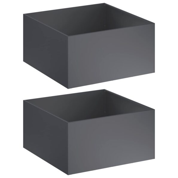 vidaXL Záhradný kvetináč 2 ks Antracitová 100 x 100 x 40 cm – Obrázok 2