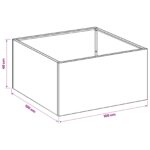 vidaXL Záhradný kvetináč 2 ks Antracitová 100 x 100 x 40 cm – Obrázok 8
