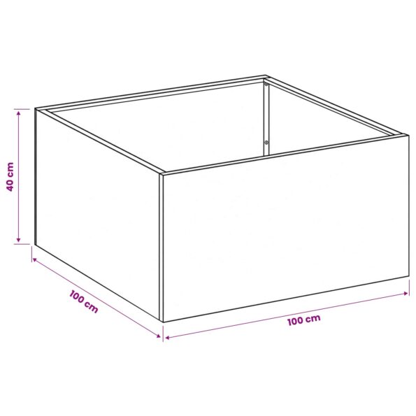 vidaXL Záhradný kvetináč 2 ks Antracitová 100 x 100 x 40 cm – Obrázok 8