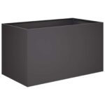 vidaXL Záhradný kvetináč 2 ks Čierna 100 x 50 x 50 cm – Obrázok 3