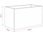 vidaXL Záhradný kvetináč 2 ks Čierna 100 x 50 x 50 cm – Obrázok 8