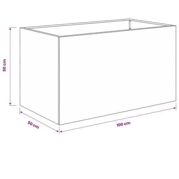 vidaXL Záhradný kvetináč 2 ks Čierna 100 x 50 x 50 cm – Obrázok 8