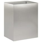 vidaXL Záhradný kvetináč Strieborná 40 x 30 x 50 cm Nehrdzavejúca oceľ – Obrázok 2