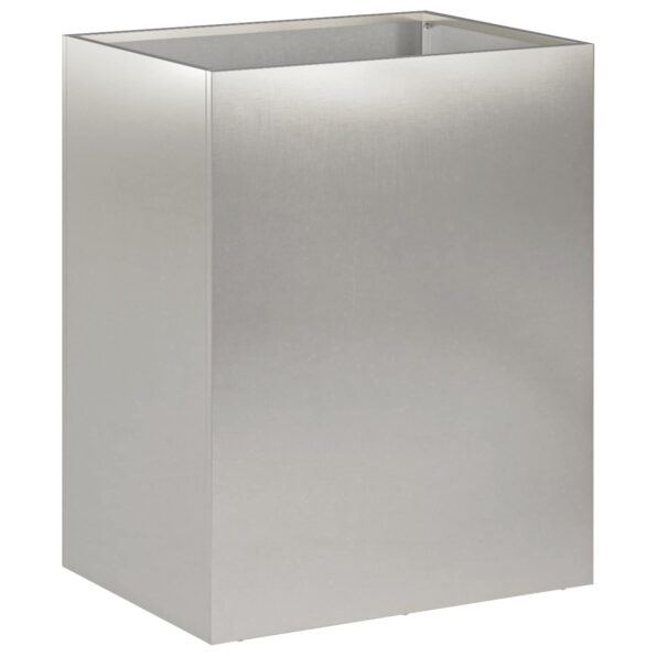 vidaXL Záhradný kvetináč Strieborná 40 x 30 x 50 cm Nehrdzavejúca oceľ – Obrázok 2