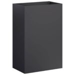 vidaXL Záhradný kvetináč Čierna 50 x 30 x 75 cm Studený valcovaný oceľ – Obrázok 2