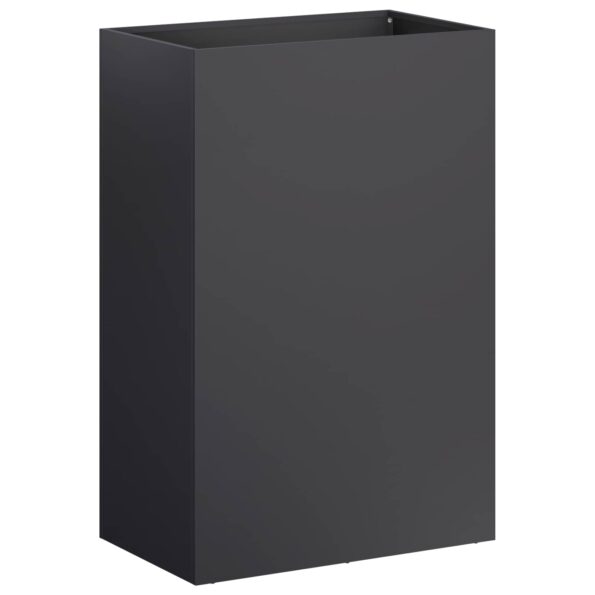 vidaXL Záhradný kvetináč Čierna 50 x 30 x 75 cm Studený valcovaný oceľ – Obrázok 2