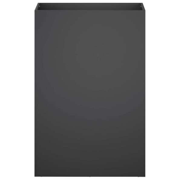 vidaXL Záhradný kvetináč Čierna 50 x 30 x 75 cm Studený valcovaný oceľ – Obrázok 3