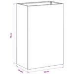 vidaXL Záhradný kvetináč Čierna 50 x 30 x 75 cm Studený valcovaný oceľ – Obrázok 7