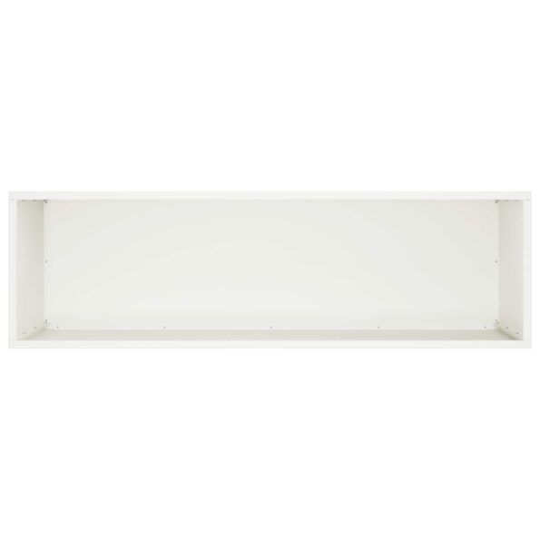 vidaXL Záhradný kvetináč Biela 100 x 30 x 40 cm Studený valcovaný oceľ – Obrázok 4