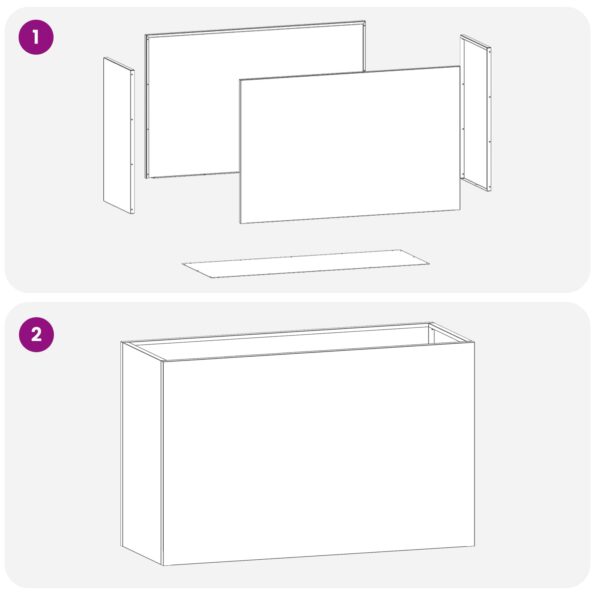 vidaXL Záhradný kvetináč 2 ks Antracitová 80 x 40 x 50 cm – Obrázok 7