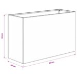 vidaXL Záhradný kvetináč 2 ks Antracitová 80 x 40 x 50 cm – Obrázok 8