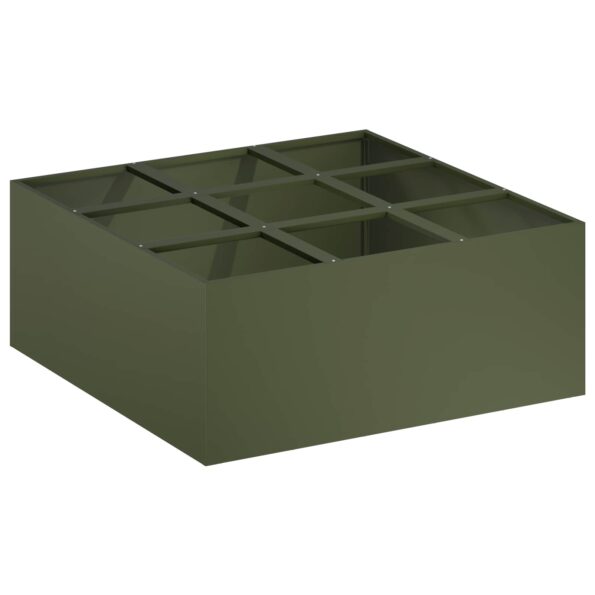 vidaXL Záhradný kvetináč Olivovo zelená 100 x 100 x 20 cm – Obrázok 2