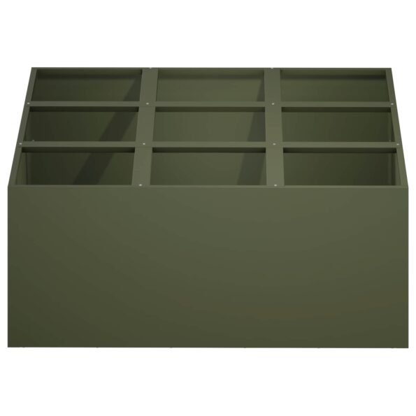 vidaXL Záhradný kvetináč Olivovo zelená 100 x 100 x 20 cm – Obrázok 3