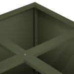 vidaXL Záhradný kvetináč Olivovo zelená 100 x 100 x 20 cm – Obrázok 5