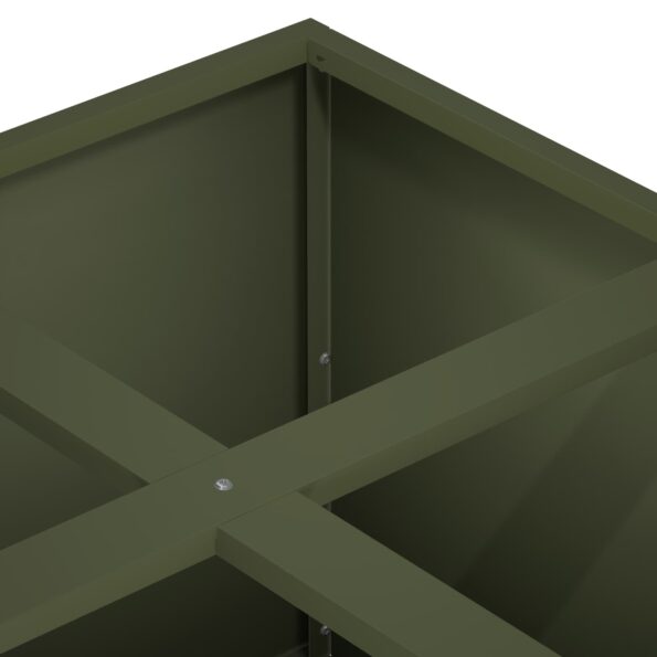 vidaXL Záhradný kvetináč Olivovo zelená 100 x 100 x 20 cm – Obrázok 5