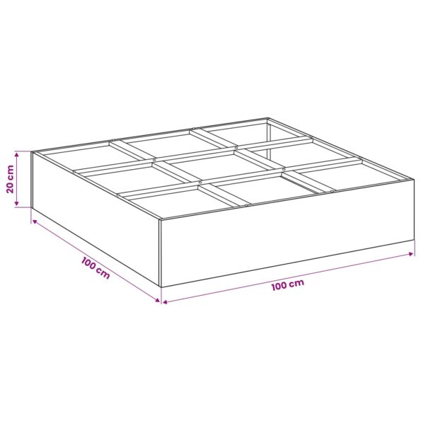 vidaXL Záhradný kvetináč Olivovo zelená 100 x 100 x 20 cm – Obrázok 7